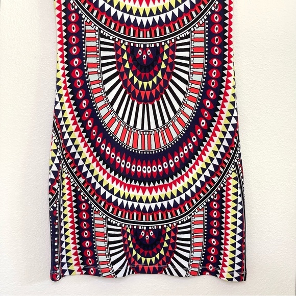 Mara Hoffman Cap Sleeve Mini Dress Jersey El Mundo Multicolor Tribal Print Small - Picture 8 of 12